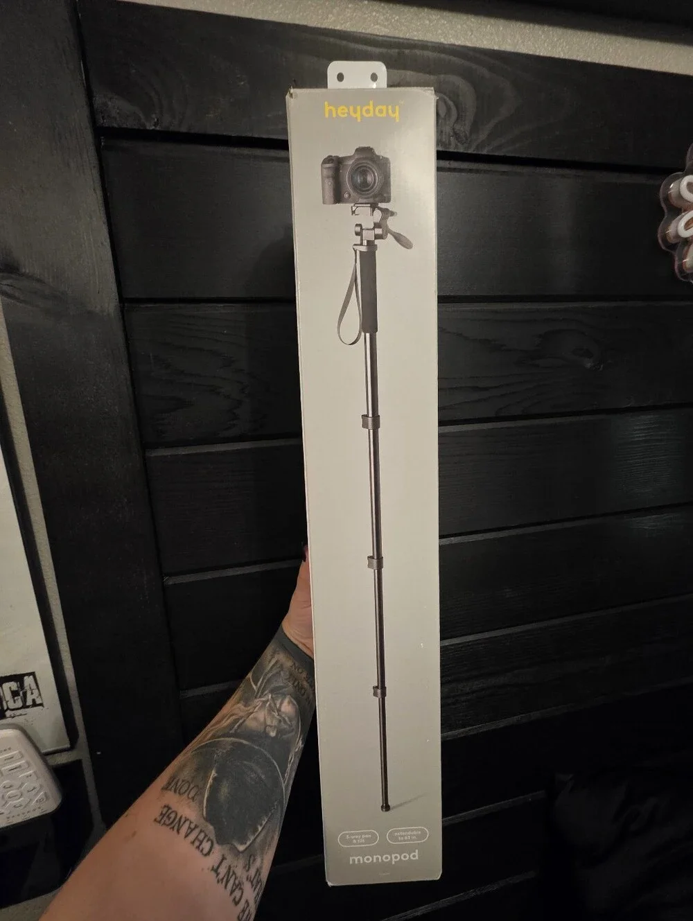 heyday Black Monopod Selfie Stick